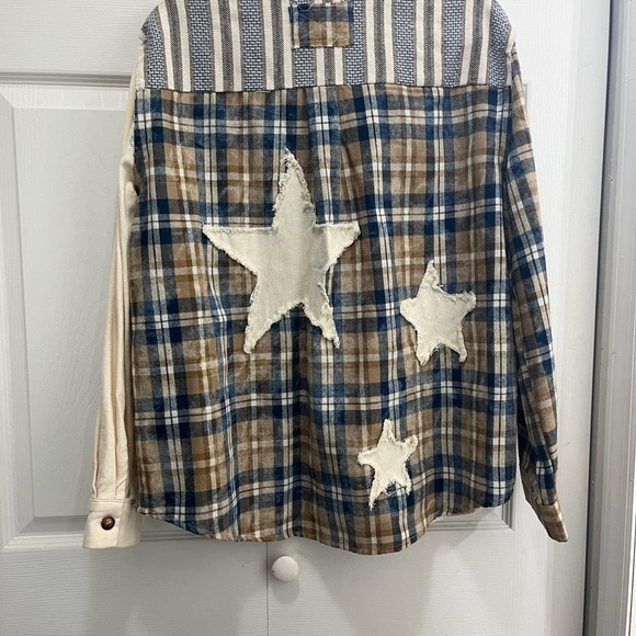 Striped and Plaid Button-Up Shirt - Picture 3 of 3